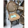 Image 2 : Group of 17 vintage bistro style canned back dining chairs & black vintage chair