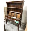 Image 1 : Early 19th century British tall oak dresser, sideboard w/ shelves (approx 48 1/2" x 18" x 72" height