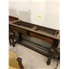 Image 2 : Group of 3 vintage style wooden desks - includes mahogany deks w/ 2 drawers (approx 40" x 20" x 34" 