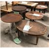 Image 2 : Group of 6 tables - includes mahogany round tables / oval table & wooden work table