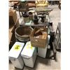Image 2 : Group of assorted misc. set dec - includes sewing machine / garbage bins / wooden baskets etc