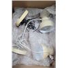 Image 8 : Pallet of misc set dec - includes table lamps / pots & pans / glass shades for lamps / table lamps /