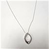 Image 2 : Silver Diamond 15.5" Necklace, Suggested Retail Value $240