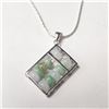 Image 1 : Silver Jade 16" Necklace, Suggested Retail Value $200