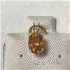 Image 1 : 14K Yellow Gold Citrine Pendant, Made in Canada, Suggested Retail Value $200