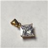 Image 2 : Silver Princess Cut Cz Pendant, Suggested Retail Value $60