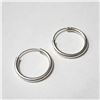 Image 2 : Silver Hoop Earrings, Suggested Retail Value $40