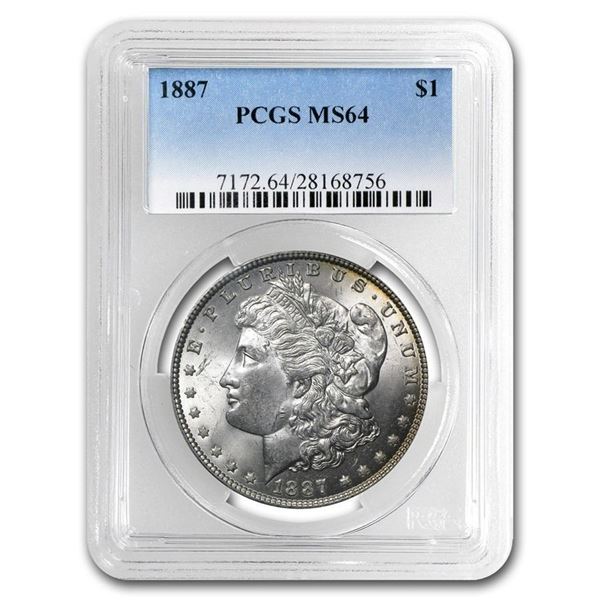 1887 Morgan Dollar MS-64 PCGS