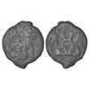 Image 1 : Ancient India: Early uninscribed cast copper coin, 'Universal' type, Punjab-Haryana, PAIC 350, 3.63g