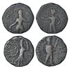 Image 1 : Ancient India: Kushans - two copper drachms of Kanishka, 'Jammu' or Eastern series, 4.04g & 4.00g.