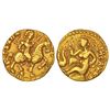 Image 1 : Ancient India: Gupta Empire - gold dinar of Kumara Gupta I, 'Horseman' type, 8.11g.