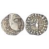 Image 1 : Ancient India: Gupta Empire - silver drachm of Kumara Gupta I, 'fan-tailed peacock' type, 2.10g.