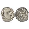 Image 1 : Ancient India: Gupta Empire - silver drachm of Skanda Gupta, 'fan-tailed peacock' type, 2.30g.