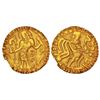 Image 1 : Ancient India: Pre-Islamic Bengal-Samatata region, gold dinar copying Gupta coin designs, 5.55g.