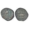 Image 1 : Medieval India: Eastern Chalukyas of Vengi, alloyed copper coin, copying Vishnukundin designs, 3.60g