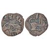 Image 1 : Medieval India: Hindu Shahis of Ohind - copper coin of Samantadeva (950-1050 AD), Deyell 54, 2.24g.