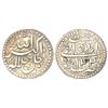 Image 1 : Mughals: Akbar, silver nazarana rupee, Agra mint, Ardibihist 44, full dotted border visible, 11.36g.