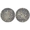 Image 1 : Mughals: Akbar, silver rupee, Dar us-Sultanat Ahmadabad mint, AH 983, KM 80.2, 11.38g.