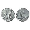 Image 1 : Mughals: Ahmad Shah Bahadur/Alamgir II, silver 1/16 rupee (1 anna), RY 4, 0.69g.
