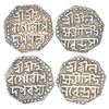 Image 1 : Independent Kingdoms: Assam, Lakshmi Simha, silver ½ rupee (2), 5.66g & 5.56g. (2 coins)