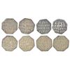 Image 1 : Independent Kingdoms: Assam, Gaurinatha Simha, silver rupee (4), Sake 1709/Year 8. (4 coins)