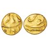 Image 1 : Independent Kingdoms: Maratha confederacy, gold ½ pagoda, Guti, M&W T2 but listed as fanam, 1.68g.