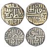 Image 1 : Princely States: Porbandar (2), British protectorate, silver kori, KM 38; and ½ kori, KM 37.