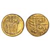 Image 1 : Indo-Dutch, Gold fanam, 'Kali/Ranga Raya' type, most likely minted at Tuticorin, 0.34g.