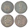 Image 1 : Portuguese India, D. Maria II (1834-1853 AD), Goa, copper coin (2). 6 reis and 10 reis.