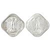 Image 1 : Republic India: 5 paise, aluminum, ND, obverse brockage (lakhi) on reverse, 1.48g.