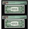 Image 2 : (2) Consecutive 1935G No Motto $1 Silver Certificate Notes PMG Gem Uncirculated 66EPQ