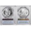 Image 2 : Lot of 2021 Type 1 & Type 2 $1 American Silver Eagle Coins PCGS MS70 First Strike