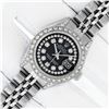 Image 2 : Rolex Ladies Stainless Steel Black Diamond Datejust Wristwatch