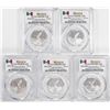 Image 1 : Lot of (5) 2016-Mo Mexico Proof 1/4 oz Silver Libertad Coins PCGS PR69DCAM