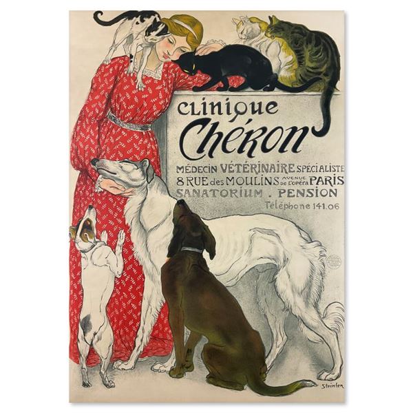 Theophile Steinlen (1859-1923)  Clinique Cheron  Print Lithograph On Paper