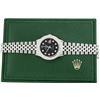 Image 5 : Rolex Men's Stainless Steel Black 3 ctw Diamond Datejust Wristwatch