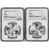 Image 1 : Lot of (2) 1985Mo Mexico 1 Onza Libertad Silver Coins NGC MS65