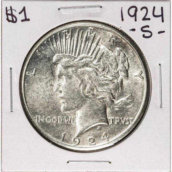 1924-S $1 Peace Silver Dollar Coin