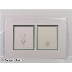 Original Peanuts Snoopy & Charlie Brown Production Drawings