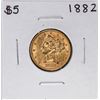 Image 1 : 1882 $5 Liberty Head Half Eagle Gold Coin