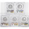 Image 2 : Lot of (5) 2016-Mo Mexico Proof 1/4 oz Silver Libertad Coins PCGS PR69DCAM