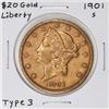 Image 1 : 1901-S Type 3 $20 Liberty Head Double Eagle Gold Coin