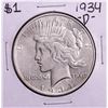 Image 1 : 1934-D $1 Peace Silver Dollar Coin