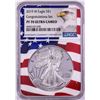 Image 1 : 2019-W $1 Proof American Silver Eagle Coin NGC PF70 Ultra Cameo Congratulations Flag