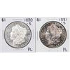 Image 1 : Lot of 1880-S & 1881-S $1 Morgan Silver Dollar Coins Proof Like