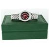 Image 8 : Rolex Men's Stainless Steel Red Vignette 3 ctw Diamond Datejust Wristwatch