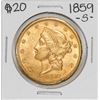 Image 1 : 1859-S Type 1 $20 Liberty Head Double Eagle Gold Coin