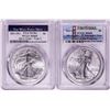 Image 1 : Lot of 2021-(S) & (W) Type 2 $1 American Silver Eagle Coins PCGS MS69 First Strike