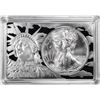 Image 1 : 1995 $1 American Silver Eagle Coin & 2oz Silver Bar Set
