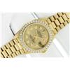 Image 2 : Rolex Ladies 18KT Yellow Gold Champagne Diamond President Wristwatch